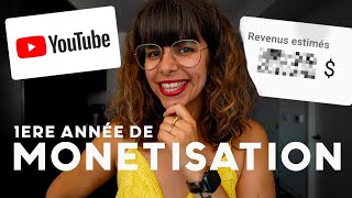 Tout savoir sur la monétisation sur Youtube  Mes revenus sur la première année [upl. by Tuorah846]