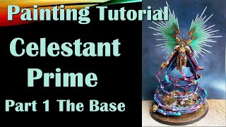 Painting Tutorial Celestant Prime part 1 The Base [upl. by Fawn]