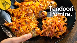 Tandoori pomfret—restaurantstyle quick and easy [upl. by Rawde]