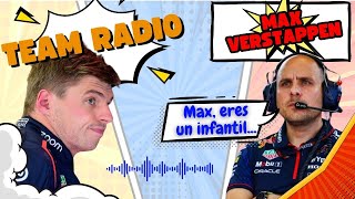 Team Radio Max Verstappen Su ingeniero le dice infantil durante el GP de Hungría [upl. by Woodward]