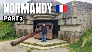 NORMANDY FRANCE WW2 SITES PART 2  Utah Beach Longue Sur Mer Arromanches [upl. by Aramahs]