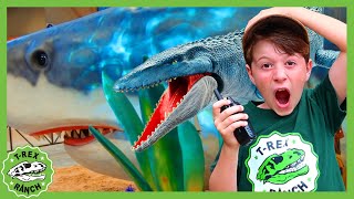 GIANT Sharks Snakes and Dinosaurs Jurassic Adventure  TRex Ranch Dinosaur Videos for Kids [upl. by Potts]