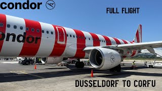 Flight Report  Condor A321  Düsseldorf  Corfu  Economy [upl. by Tiff]