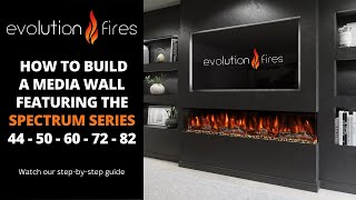 How to build a Media Wall Featuring the Evolution Fires Spectrum Series Electric Fireplace [upl. by Ebberta]