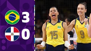 BRASIL x REPÚBLICA DOMINICANA  VOLEI FEMININO  QUARTAS DE FINAL  JOGOS OLÍMPICOS 2024 [upl. by Arihppas]