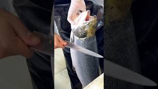 Big Salmon Cutting in Thailand food seafood salmon japan [upl. by Antin909]