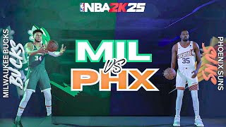 NBA 2K25  Milwaukee Bucks vs Phoenix Suns  Gameplay [upl. by Brag987]