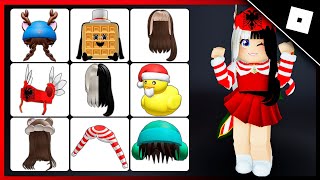 COMO PEGAR 18 ITENS GRÁTIS NO ROBLOX  CABELO MELANIE MARTINEZ ITENS DE NATAL GRÁTIS E [upl. by Tallu]