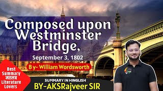 Composed upon Westminster Bridge September 3 1802 Poem by William Wordsworth [upl. by Kerwon744]