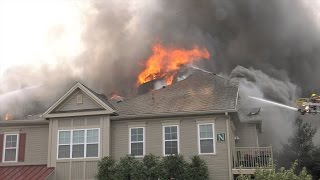 3rd ALARM at apartment building fire in Upper Macungie PA [upl. by Gine]