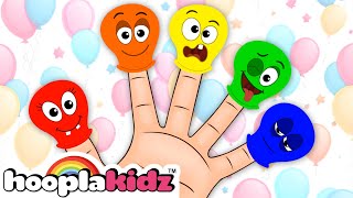 HooplaKidz Balloon Finger Family Song  Fun Kids Songs [upl. by Teahan]