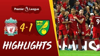 Liverpool vs Norwich City  Reds net four to kickoff the Premier League season [upl. by Salim805]