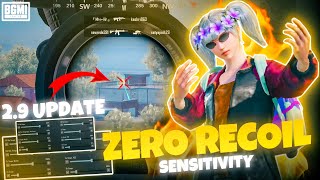 BEST ZERO RECOIL SENSITIVITY FOR ALL PLAYERS FOR 29 UPDATE IN BGMI💥Tips amp Tricks Mew2 [upl. by Adaliah299]