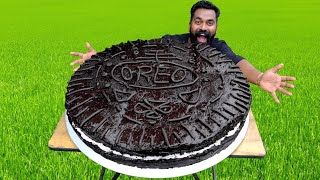 Oreo Chocolate Cake  Giant Oreo Cake Recipe  ഒറിയോ ബിസ്‌ക്കറ് കൊണ്ട് കേക്ക്  M4 Tech [upl. by Rebma]