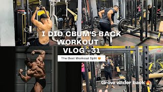 I Did Chris Bumstead Back Workout 🗿Vlog 31  Best Back Workout 🔥Dont miss this✅ [upl. by Dlorej406]