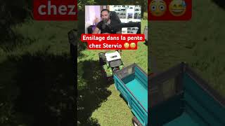 Ensilage dans la pente chez Stervio 😳😅 farming fs22 farmingsimulator22 [upl. by Draude222]