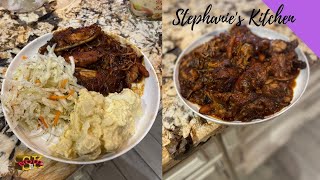 Jamaican Style Brown Stew Chicken Recipe [upl. by Aliekat]