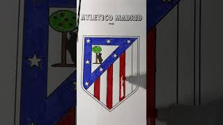 Atlético de Madrid 🔴⚪️🔵 footballshorts art asmr coloring satisfying [upl. by Urdna]