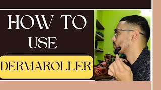 How to use derma roller for beard growth 🧔 [upl. by Eyma]