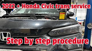 2022  2025 Honda civic 20 DIY transmission fluid service [upl. by Adiaroz]