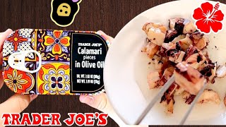 Calamari Pieces in Olive Oil  Trader Joe’s Product Review [upl. by Ruthie]