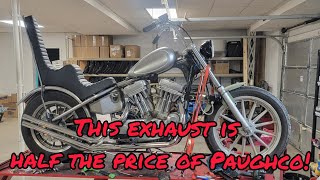 Installing TC BROS upswept exhaust on my CHOPPER [upl. by Rance22]