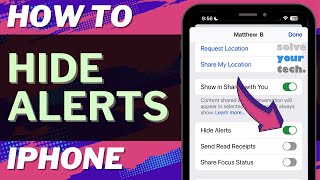 iOS 17 How to Hide Alerts on iPhone [upl. by Amron]