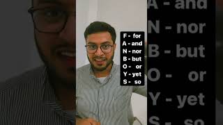 Conjunctions Fanboys englishgrammar conjunction fanboys shorts youtubeshorts [upl. by Eirelav]