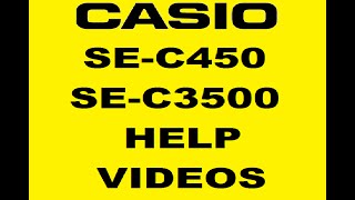 casio sec450 error E001 cure [upl. by Kalbli]