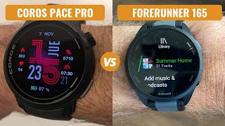 Coros Pace Pro VS Garmin Forerunner 165 [upl. by Yevi]