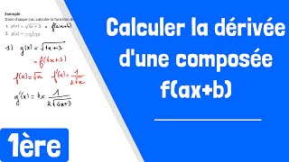 Comment calculer la dérivée dune fonction composée faxb [upl. by Held198]