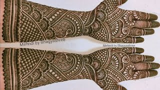 EASY DULHAN MEHENDI DESIGNS FOR FULL HANDS  WEDDING MEHNDI DESIGNS  BRIDAL HENNA MEHNDI DESIGNS [upl. by Marta513]