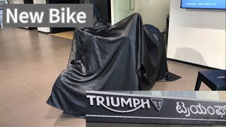 Taking new bike delivery truimph scrambler 400 x 2024 scrambler 400 x [upl. by Lacy]