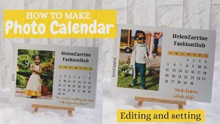 personalised photo calendar complete tutorial  customised calendar  art gossips [upl. by Jea]