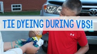 Tie Dyeing during VBS Montage Video [upl. by Eelak661]