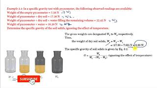 In a specific gravity test with pycnometer the following observed readings are available [upl. by Reniar]