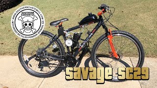 80cc BCA SC29 Motorized Bike Bicycle MTB by Southern Custom CC [upl. by Sallad]