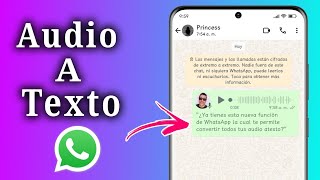 Como TRANSCRIBIR AUDIO a TEXTO en WhatsApp Nueva Función ✅ [upl. by Gabriella848]