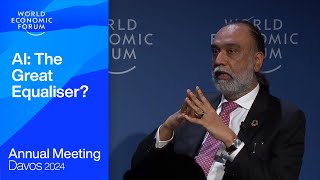 AI The Great Equaliser  Davos 2024  World Economic Forum [upl. by Yelnahs]