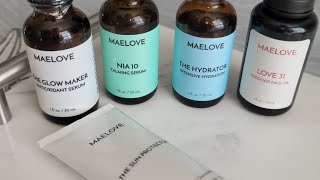 Trying out new skincare  MAELOVE SKINCARE [upl. by Acsehcnarf80]