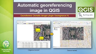 Automatic georeferencing image in QGIS using Georeference AI plugin [upl. by Nylidnam]