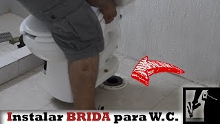 Como instalar taza de baño con BRIDA sanitaria  Instalaciones [upl. by Brynne]