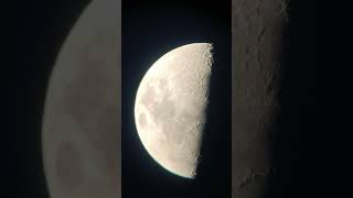 The moon through the telescope 🔭🌓 telescope moon [upl. by Faustus628]