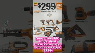 Ridgid 8 piece power tool combo at The Home Depot for 299 get this deal ridgid tools deals [upl. by Avilla849]