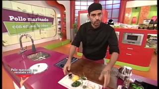 Receta pollo marinado con ensalada césar [upl. by Jacobson]