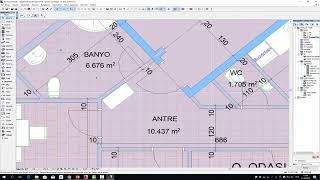 Sıfırdan Proje Çizme Ders 5  Kat Planı Extra Ders Archicad [upl. by Lellih]