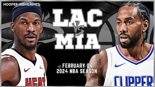 LA Clippers vs Miami Heat Full Game Highlights  Feb 4  2024 NBA Season [upl. by Avan]