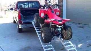 One Man EZ Load  loads an ATV onto a pickup truck [upl. by Simonsen]