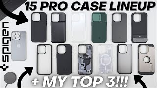 iPhone 15 Pro Spigen Case Lineup  My TOP 3 FAVORITE Revealed [upl. by Aliakam156]