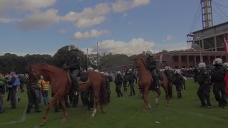 Ausschreitungen vorm Derby zwischen KölnMönchengladbach in Köln am 21092014 [upl. by Ydniw]